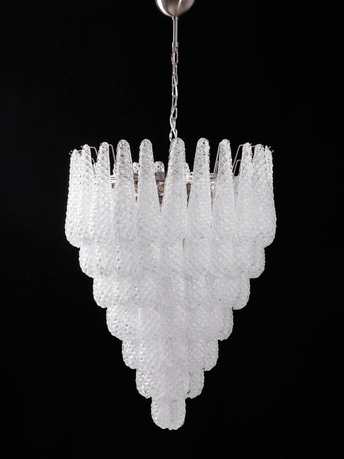 Lioralella lampadario Gocce Trasparenti vetro di Murano Cascata Diamante