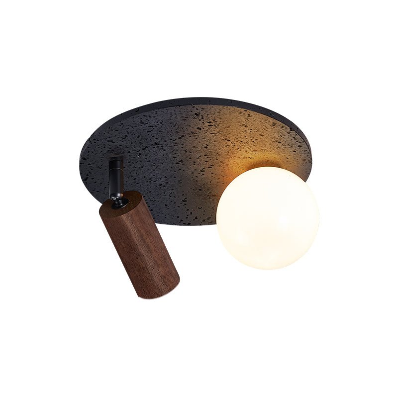 Qule lampada da soffitto flessibile in travertino nero