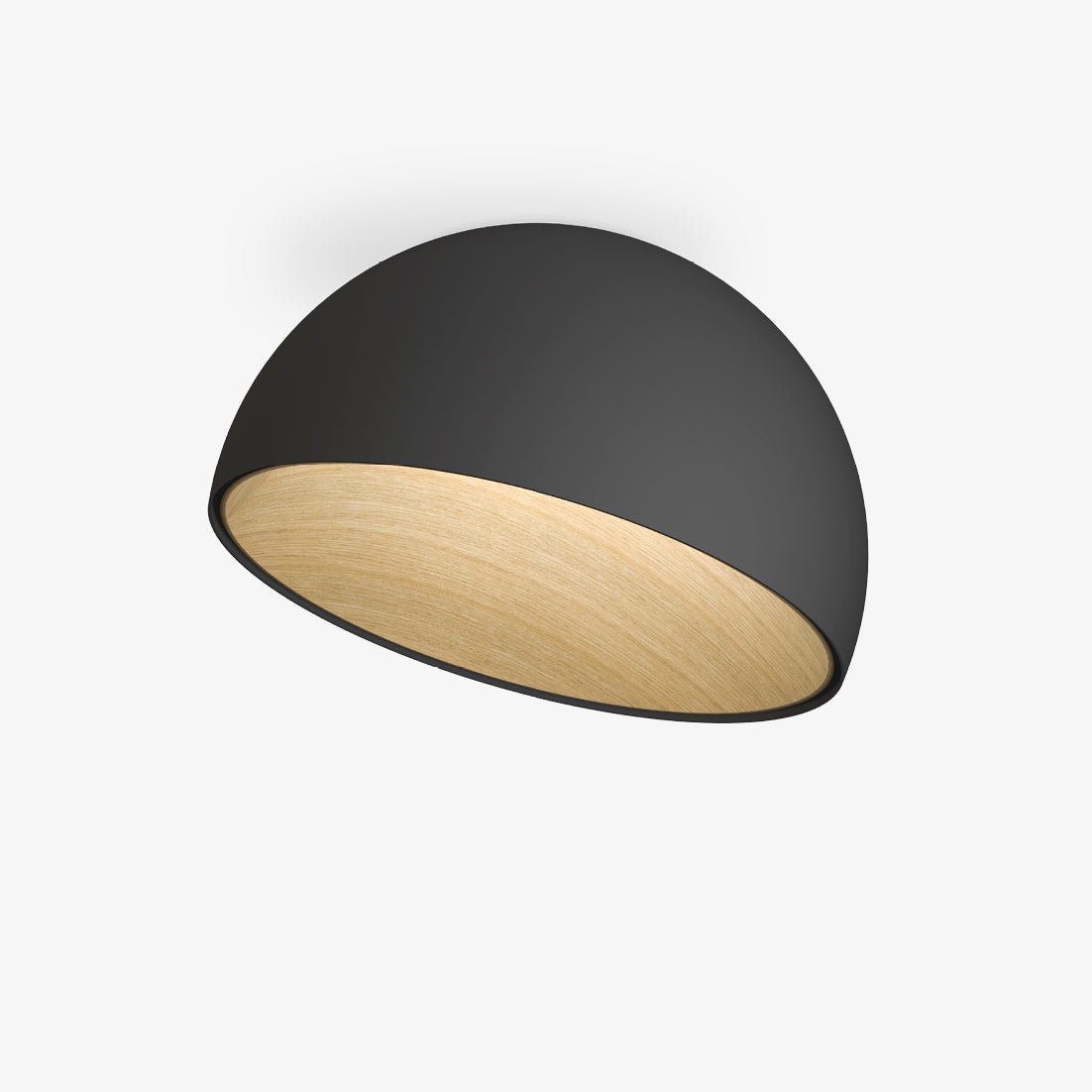 Coda lampada da soffitto a cupola in legno minimalista