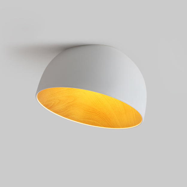 Coda lampada da soffitto a cupola in legno minimalista