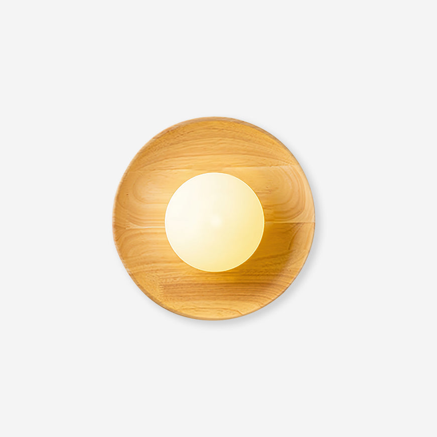 Runa lampada da parete in legno