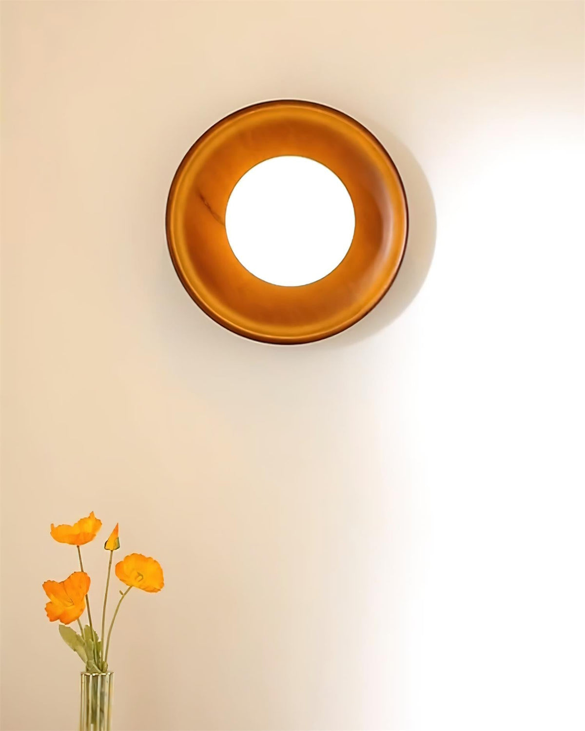 Runa lampada da parete in legno