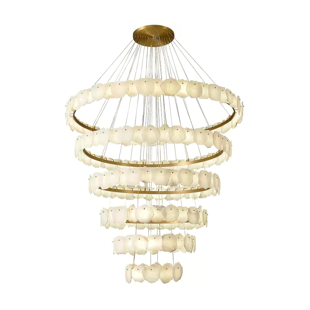 Albeine lampadario in alabastro di lusso