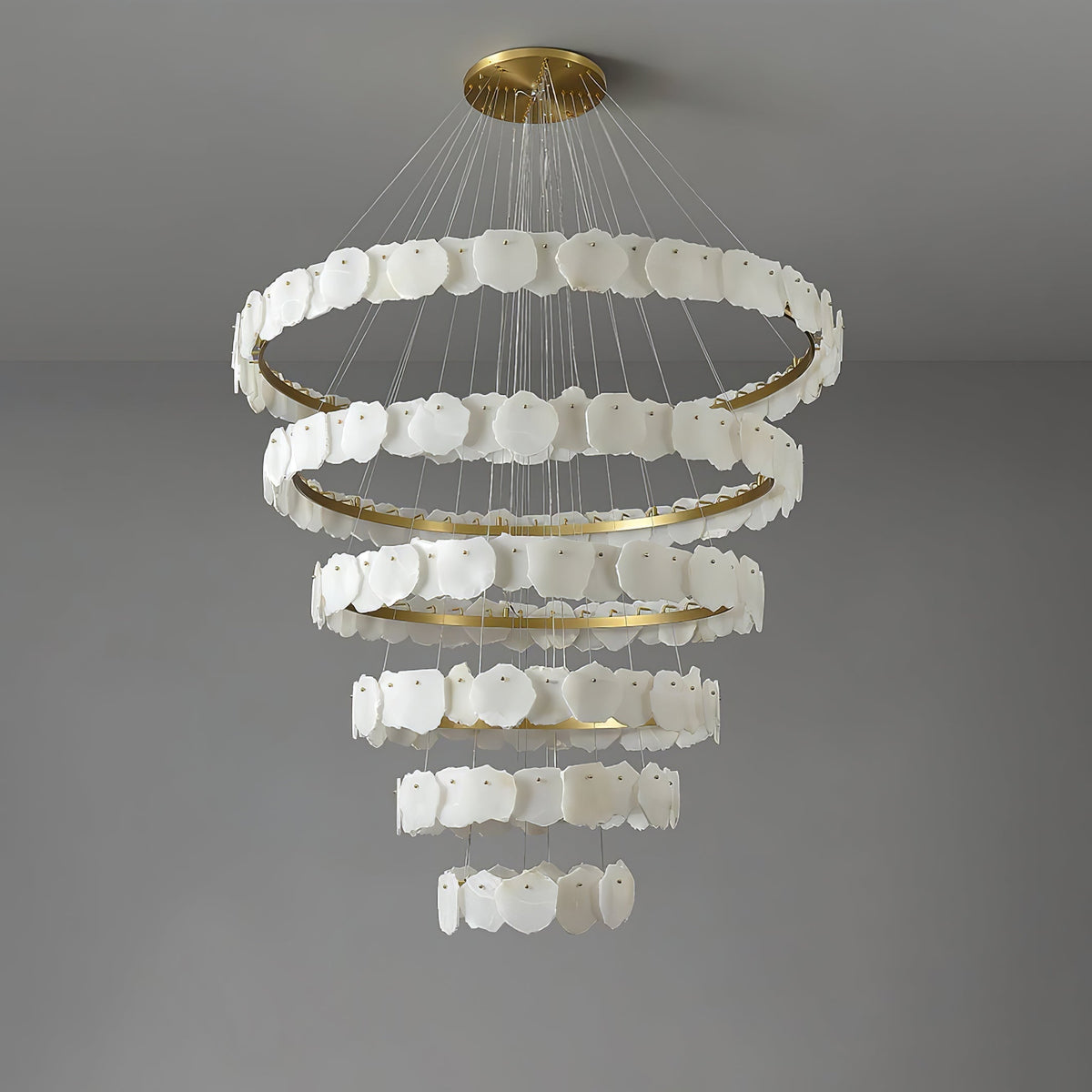 Albeine lampadario in alabastro di lusso