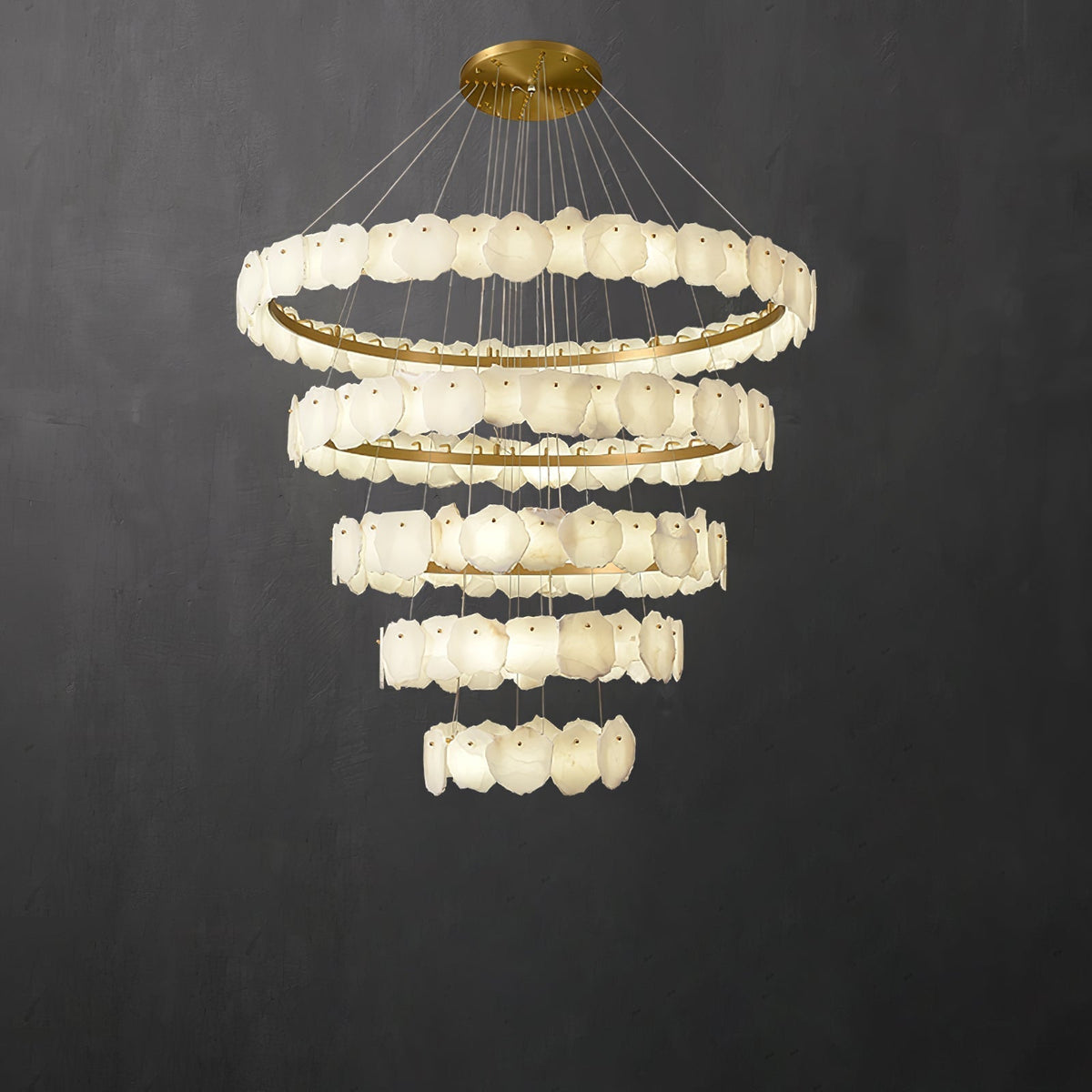 Albeine lampadario in alabastro di lusso