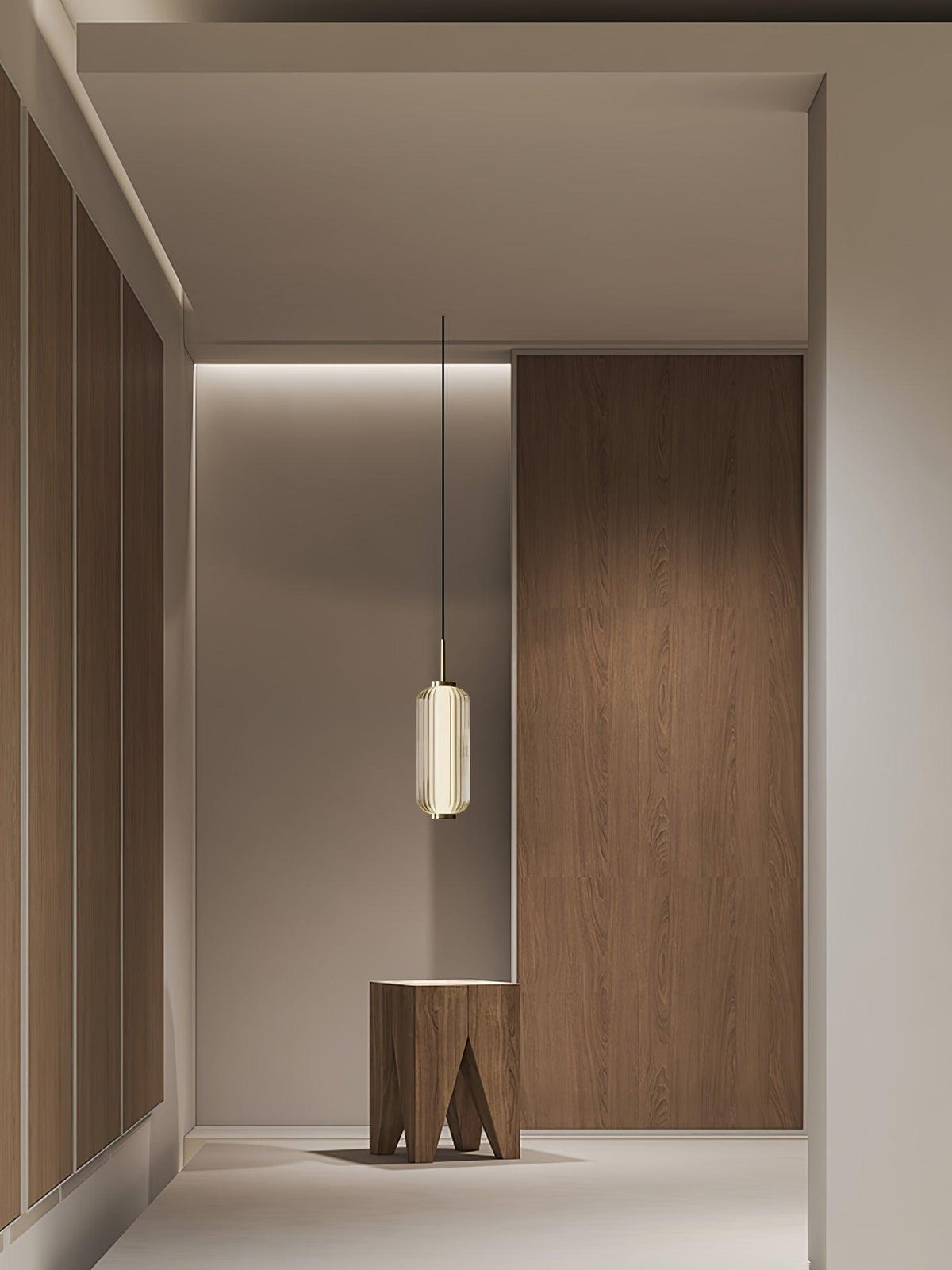 Cylindra lampada a sospensione in vetro moderna