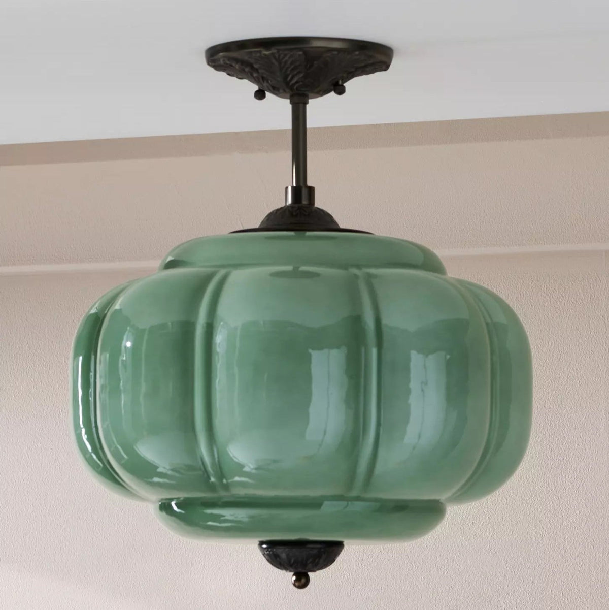 Eldio lampada da soffitto Verde in vetro / plafoniera