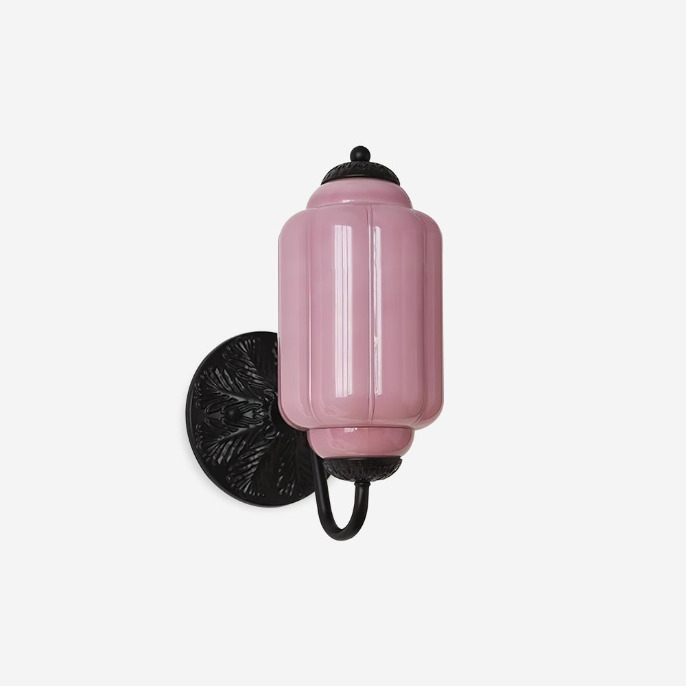 Melvane lampada da parete vintage in vetro Rosa
