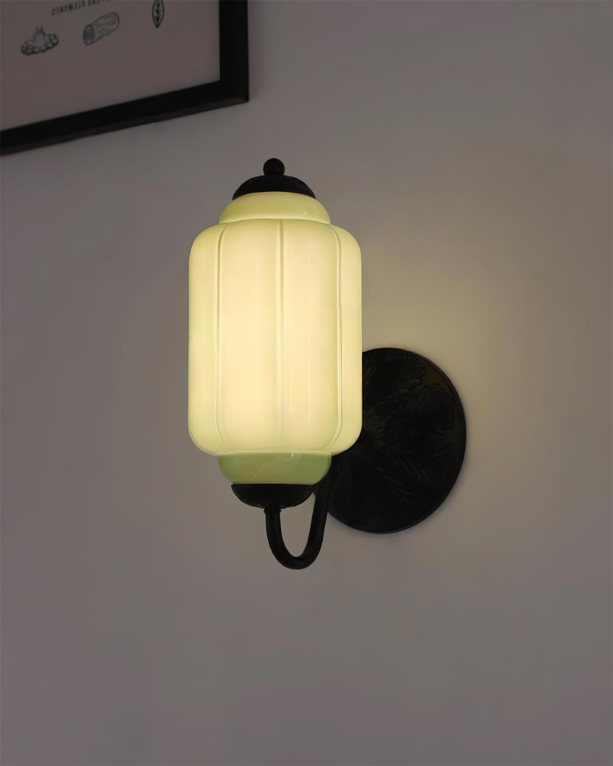 Melvane lampada da parete vintage in vetro Rosa