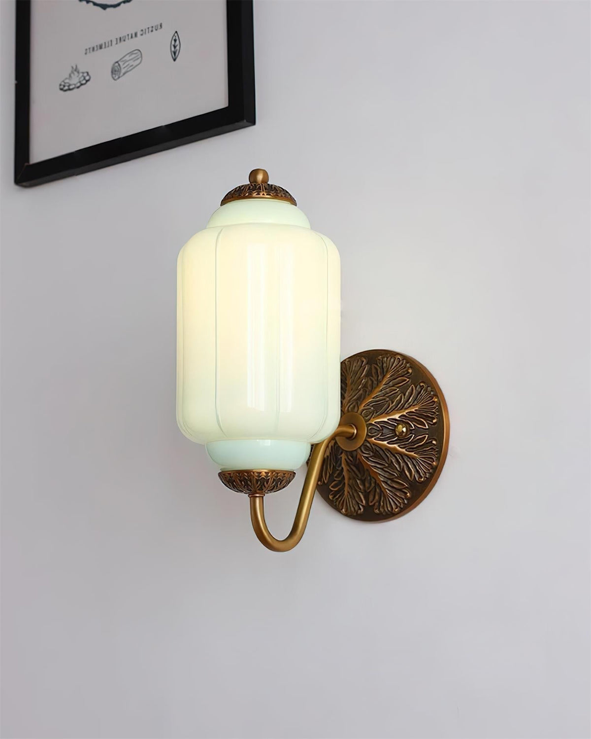 Melvane lampada da parete vintage in vetro Rosa