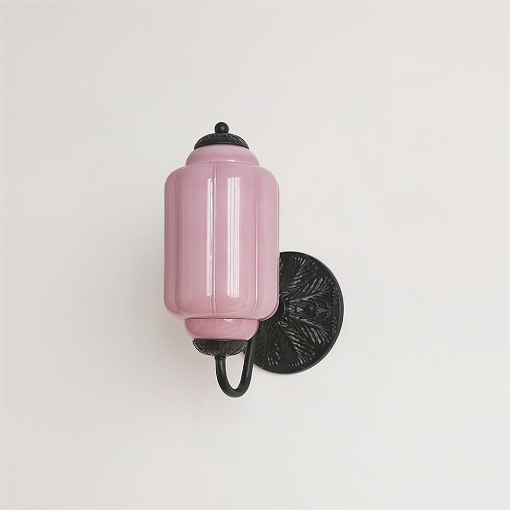Melvane lampada da parete vintage in vetro Rosa