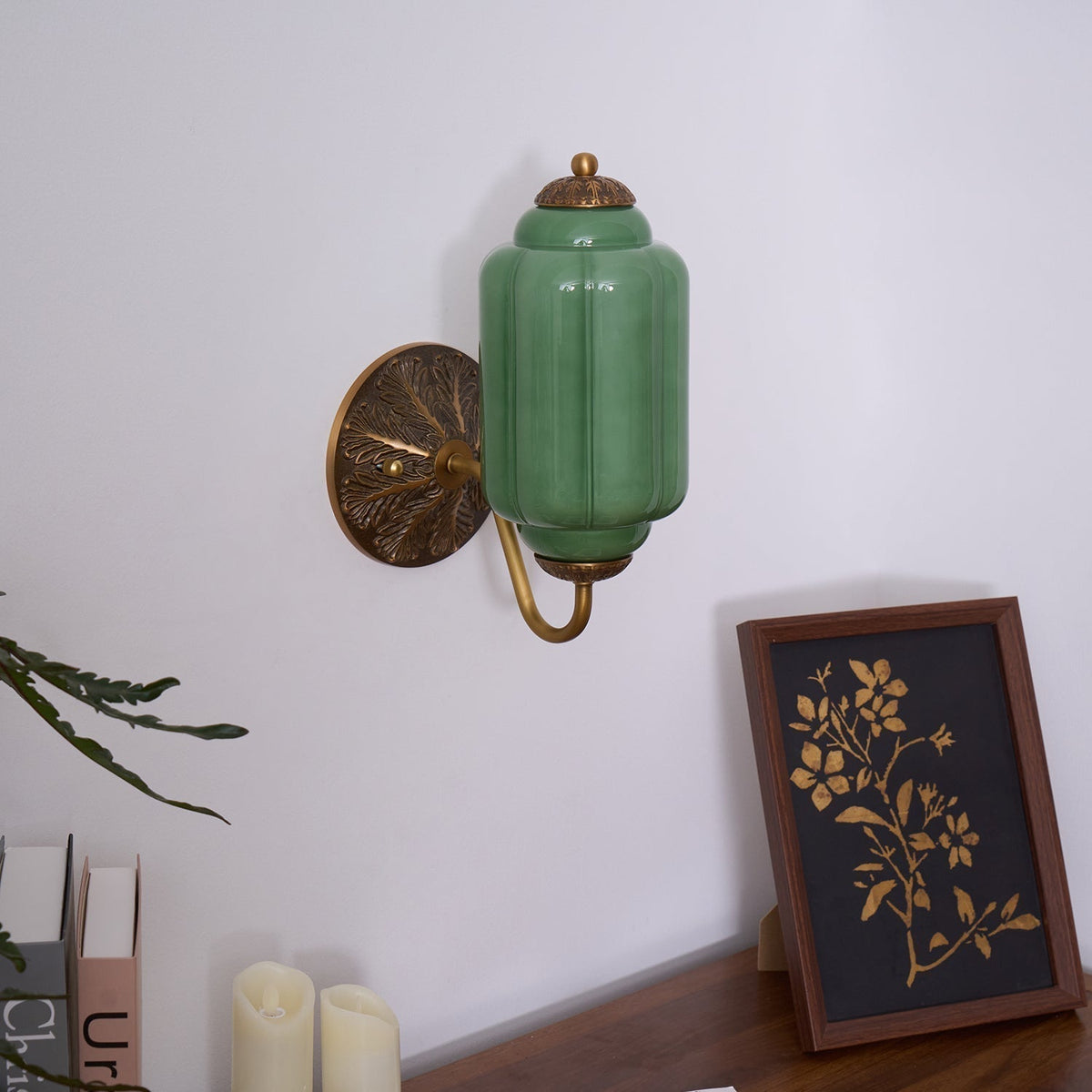 Melvane lampada da parete vintage in vetro Rosa