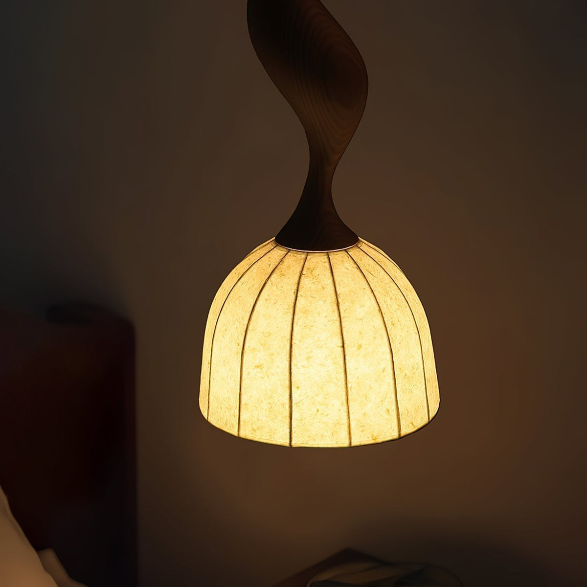 Colire Creativity lampada a sospensione in legno intrecciato