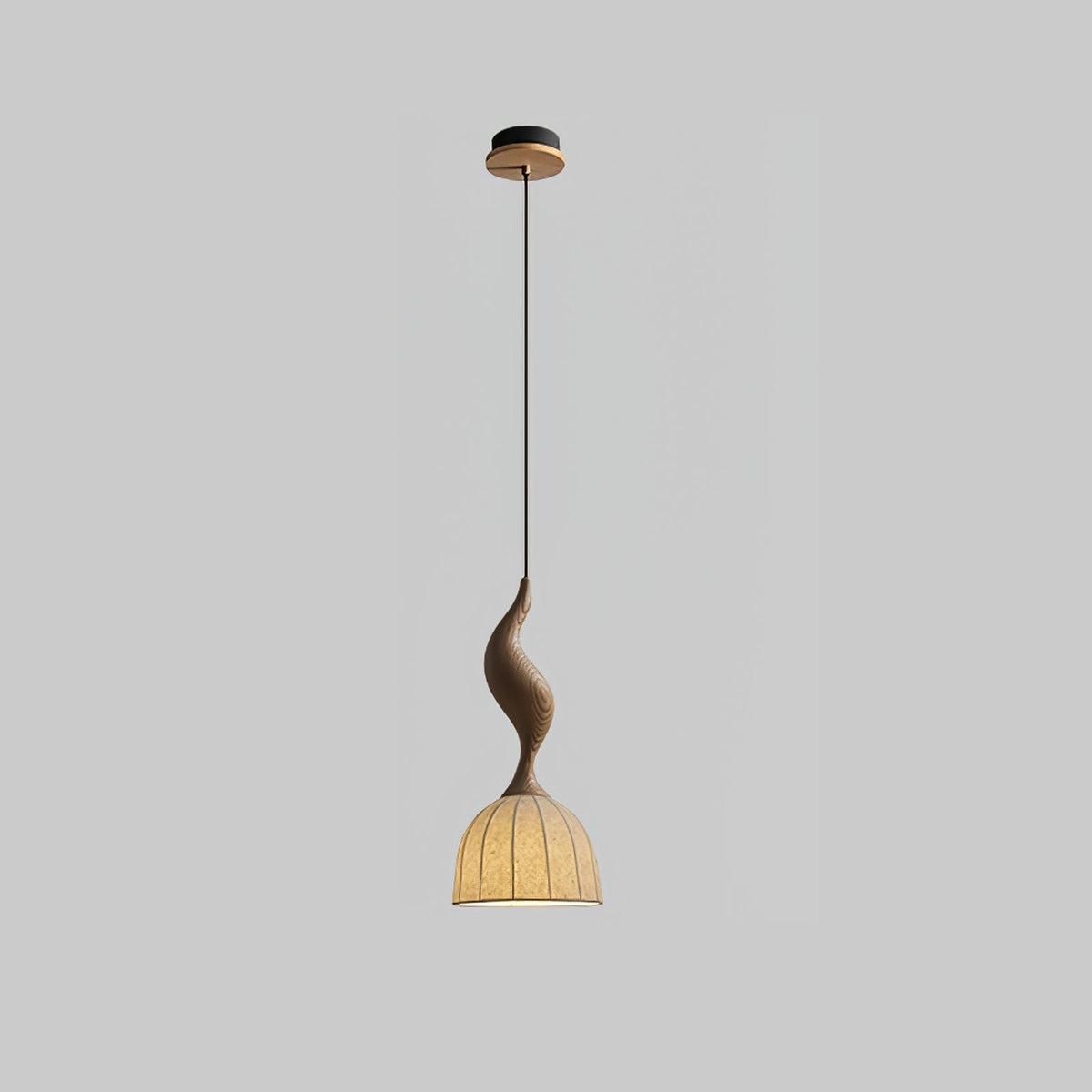 Colire Creativity lampada a sospensione in legno intrecciato