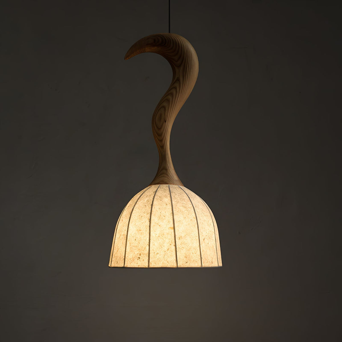 Colire Creativity lampada a sospensione in legno intrecciato
