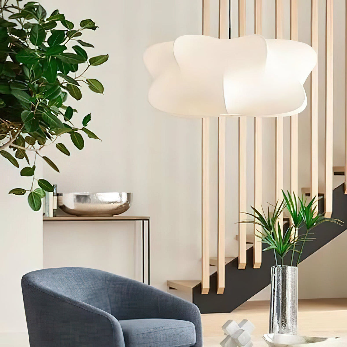 Bibi lampada a sospensione decorativa in seta nuvolosa
