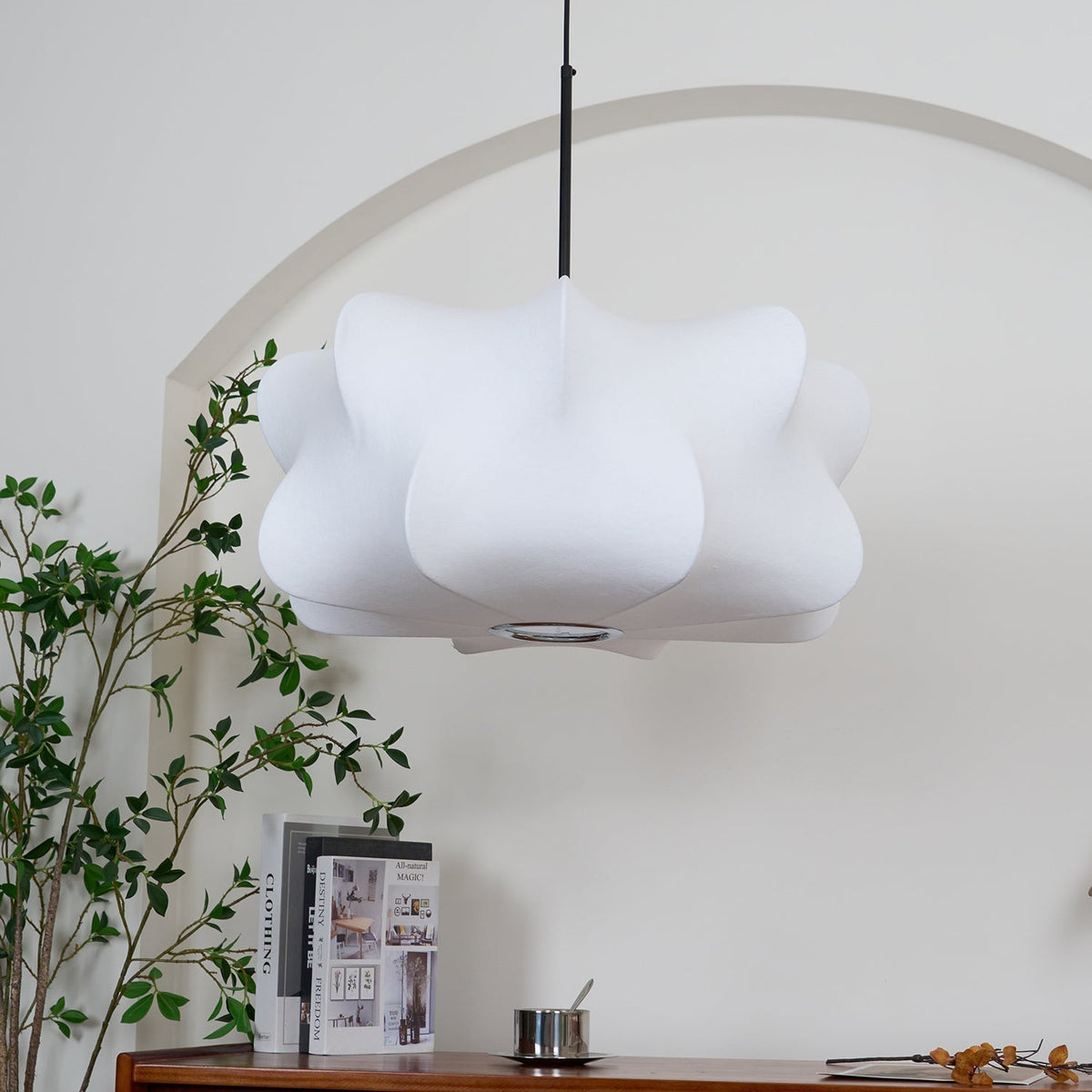 Bibi lampada a sospensione decorativa in seta nuvolosa