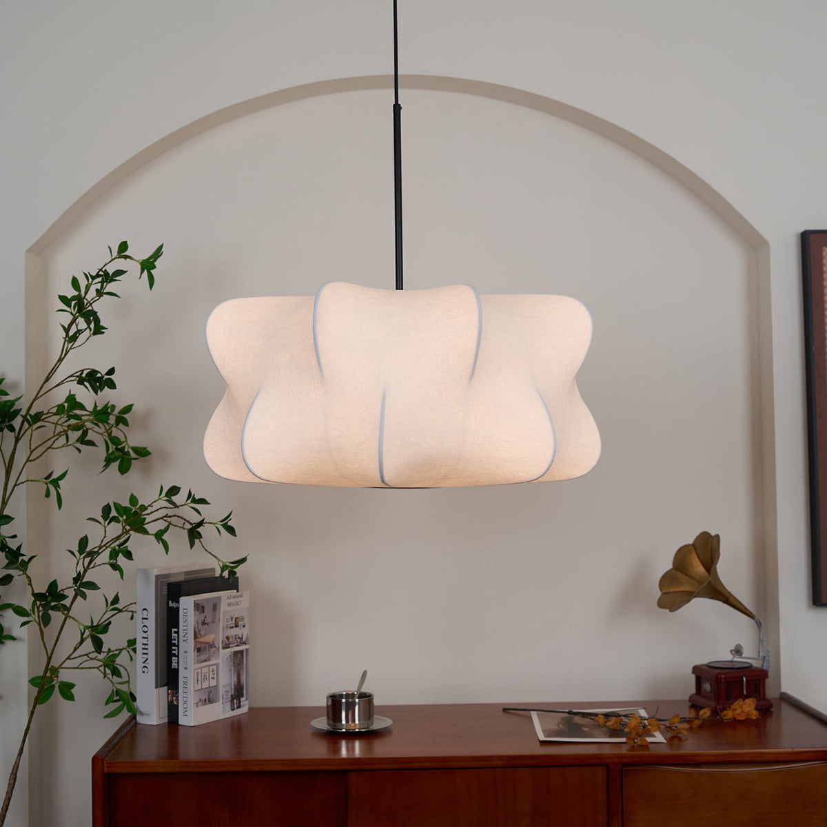 Bibi lampada a sospensione decorativa in seta nuvolosa