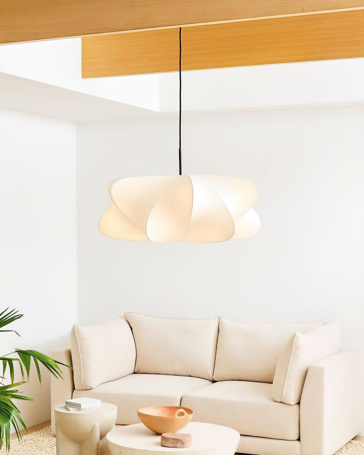 Bibi lampada a sospensione decorativa in seta nuvolosa