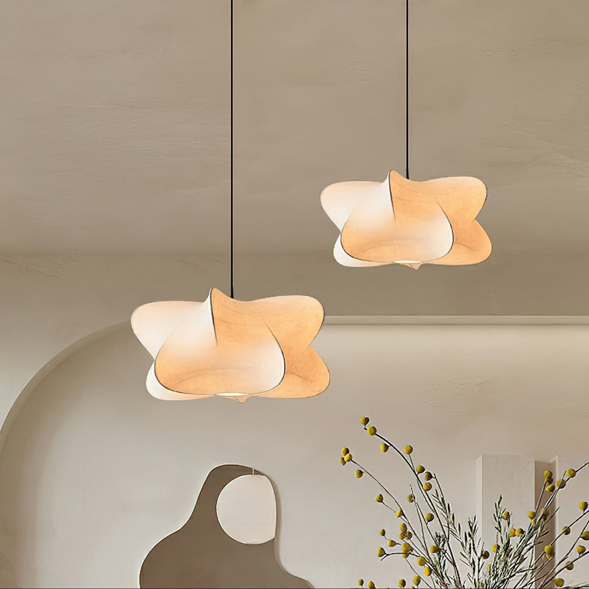 Bibi lampada a sospensione decorativa in seta nuvolosa