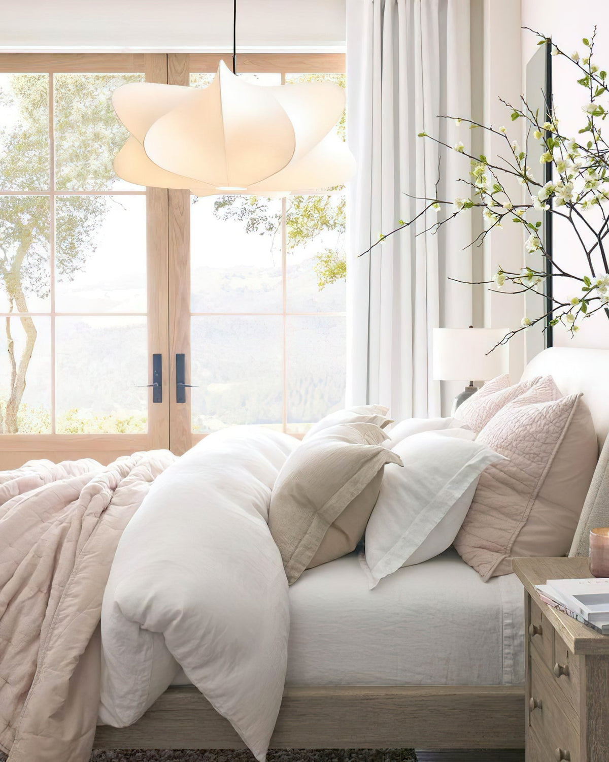 Bibi lampada a sospensione decorativa in seta nuvolosa