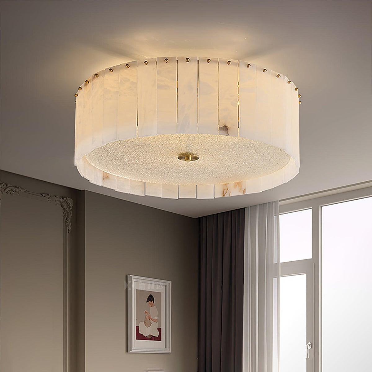Elde lampada da soffitto in alabastro