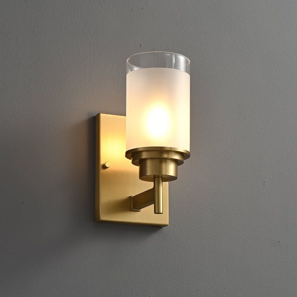 Myvele Elegance vintage ottone vetro applique lampada da parete