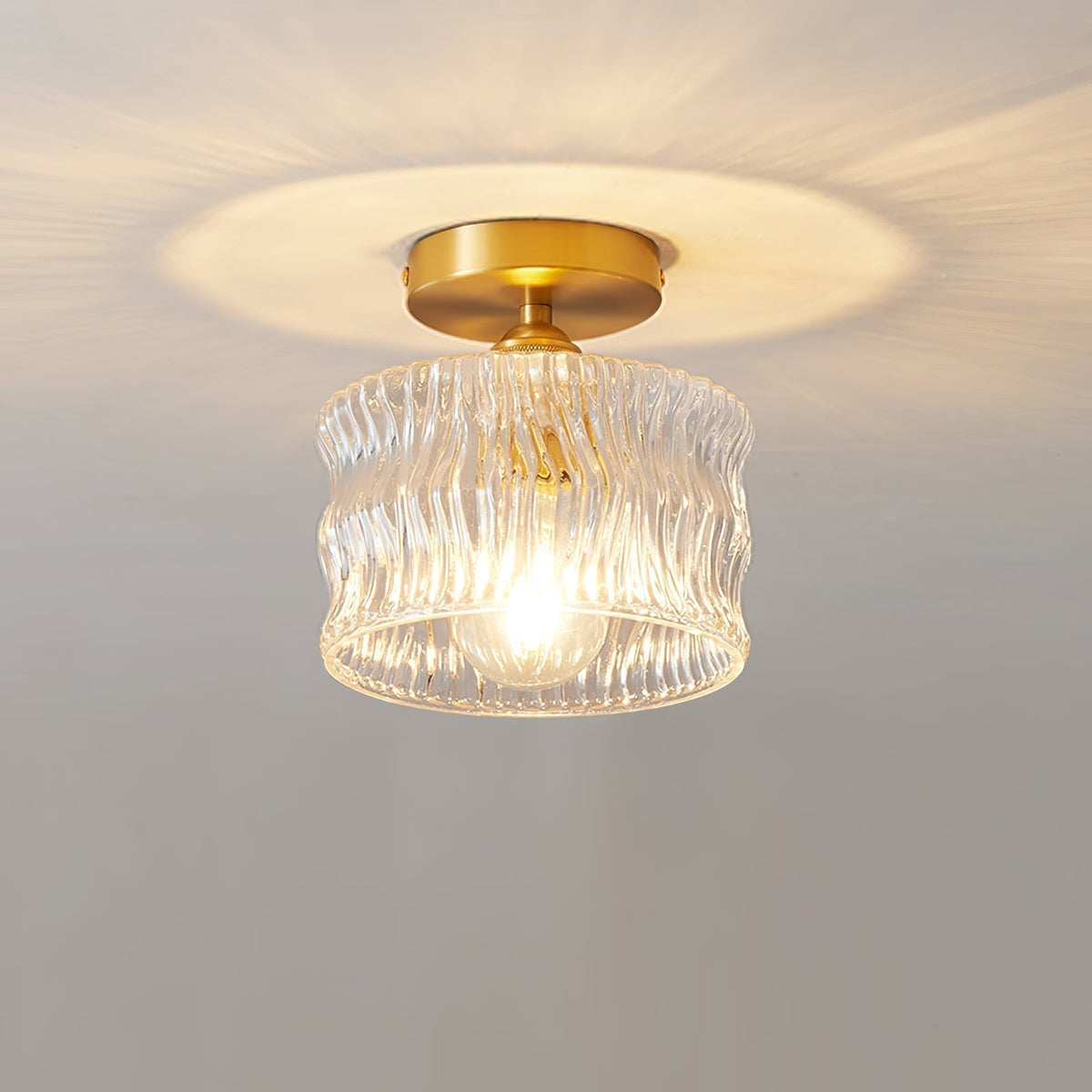 Arisha Lusso Plafoniere Transparente Metallo Vetro Corridoio