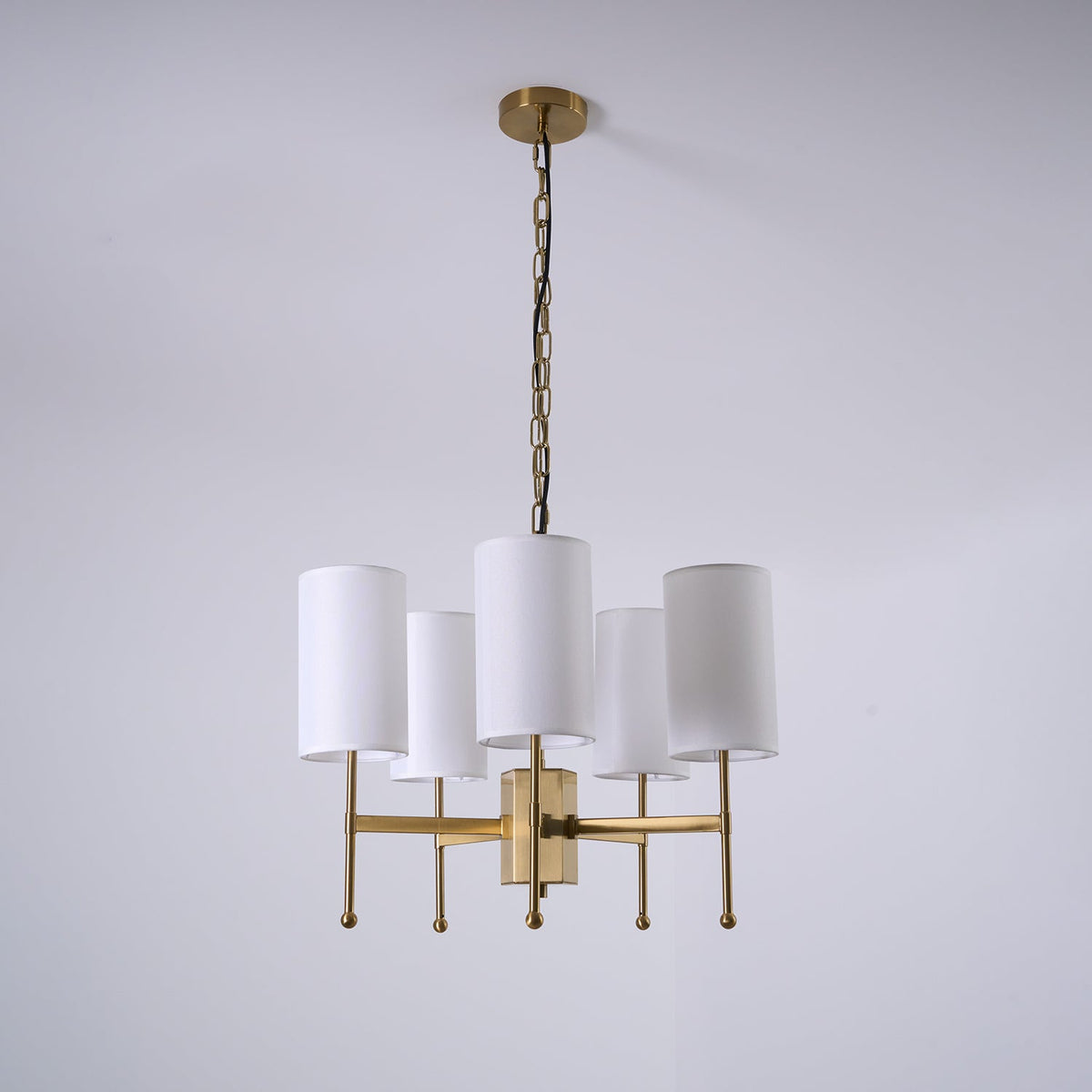 Ulcarisra lampadario in ottone e tessuto vintage Tradizionale