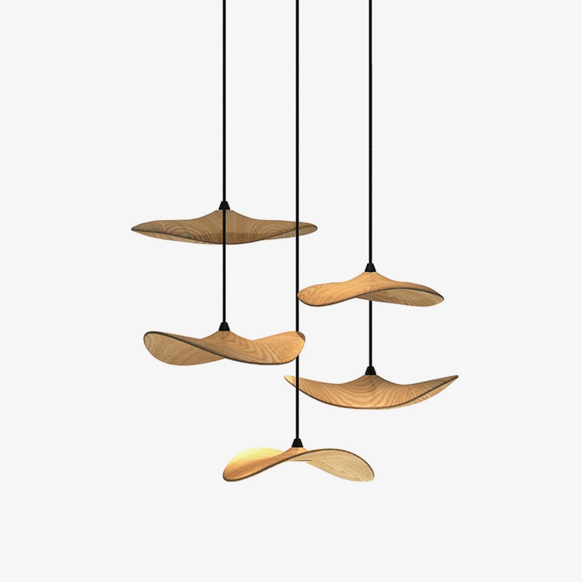Abbott lampadario moderno minimalista foglia Vuota in legno