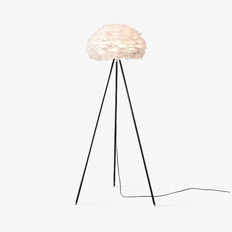 Ivthaar lampada da terra con Piume Organiche