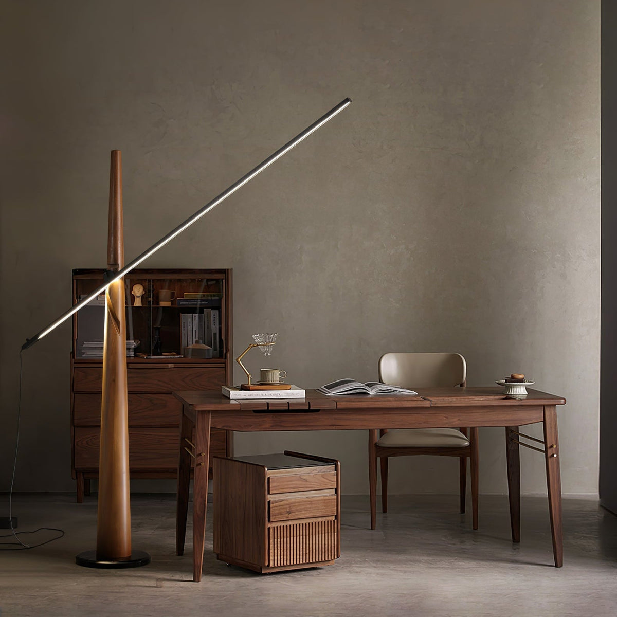 Ovelila lampada da terra minimalista in legno