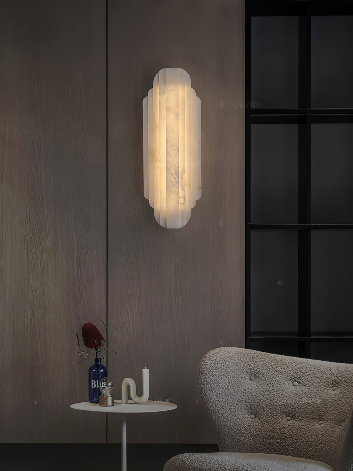 Avenanina lampada da parete in alabastro Stile Art Deco