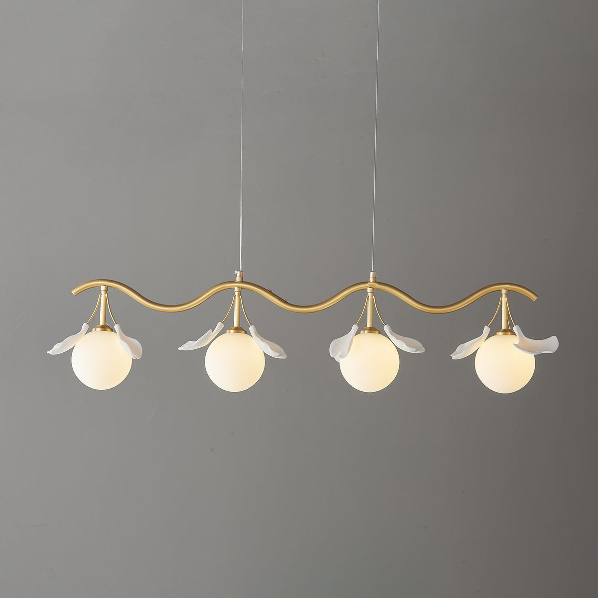 Hunell lampadario in ottone con Motivo Florale floreale