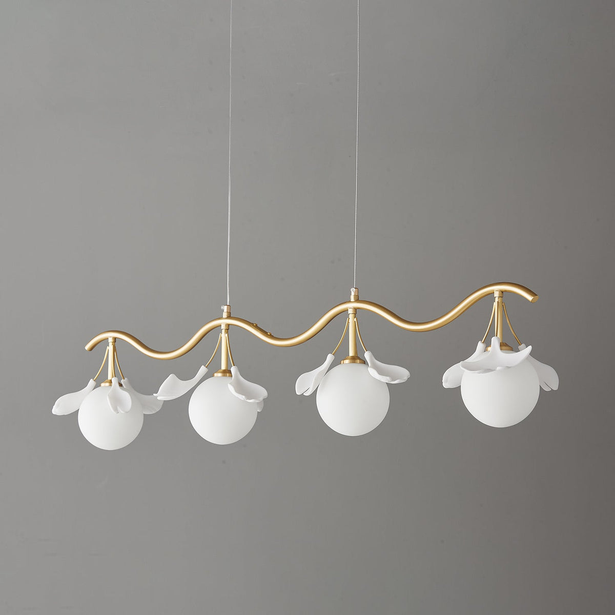 Hunell lampadario in ottone con Motivo Florale floreale