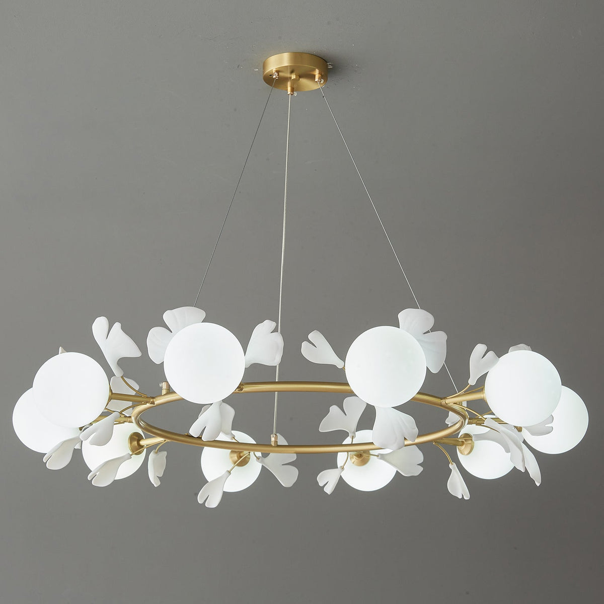 Hunell lampadario in ottone con Motivo Florale floreale