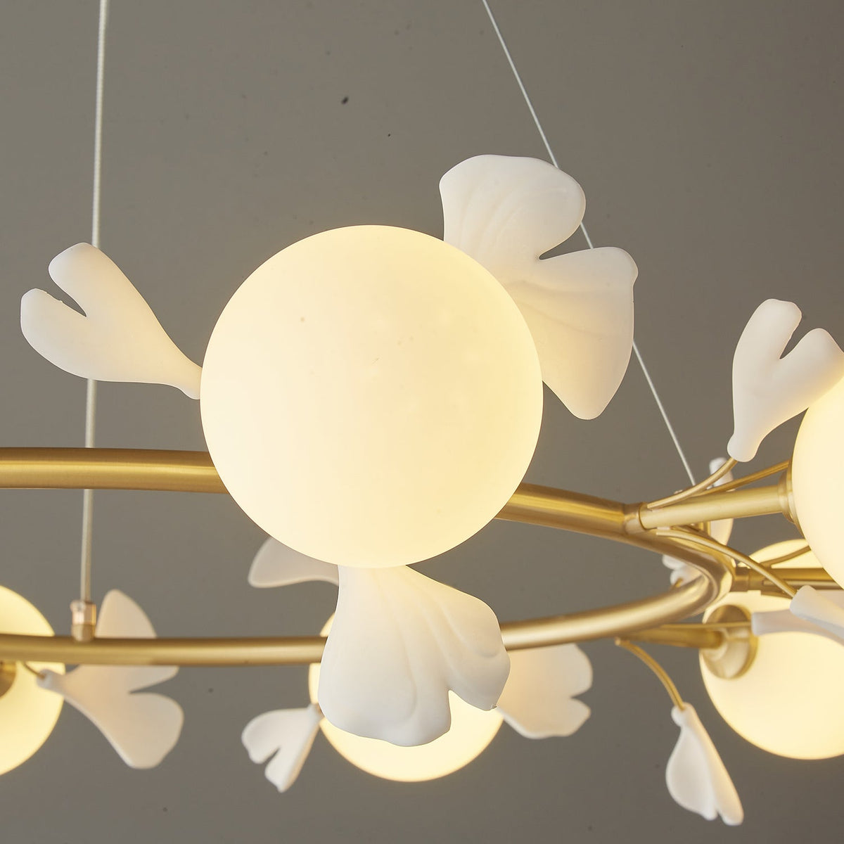 Hunell lampadario in ottone con Motivo Florale floreale