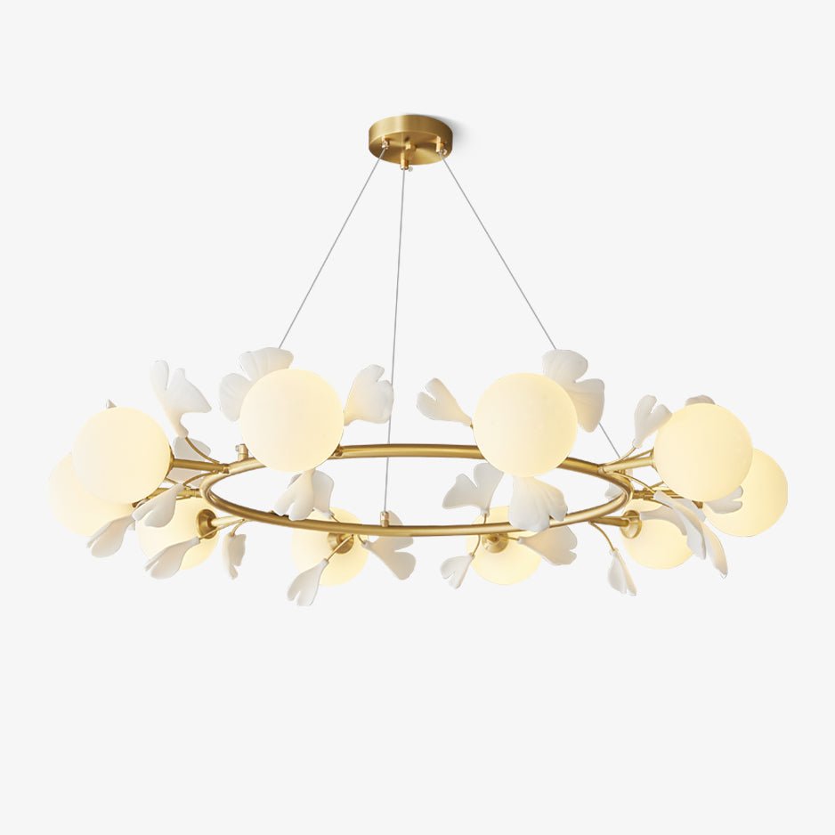 Hunell lampadario in ottone con Motivo Florale floreale