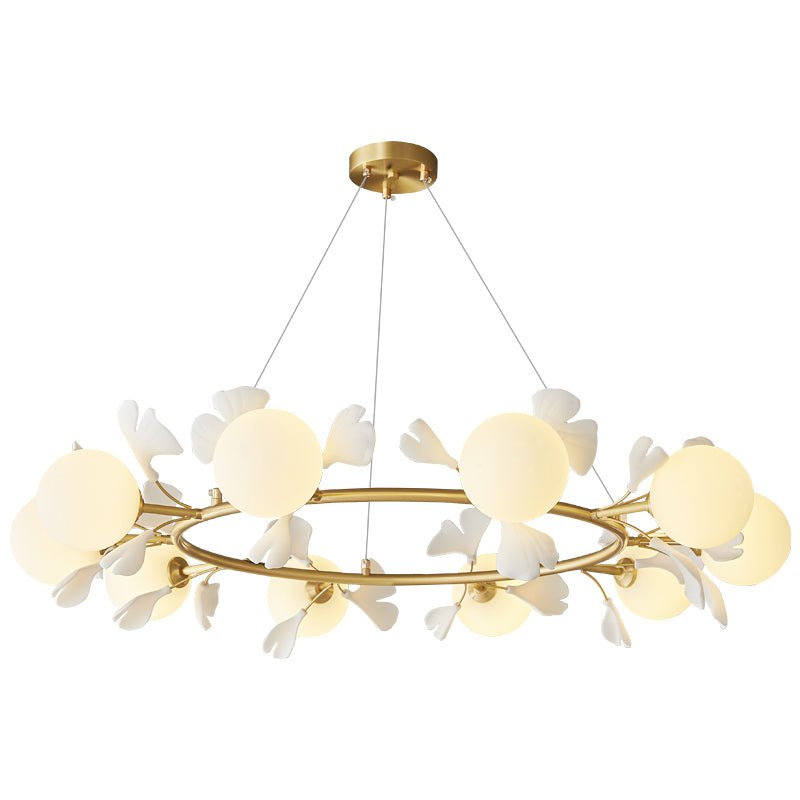Hunell lampadario in ottone con Motivo Florale floreale