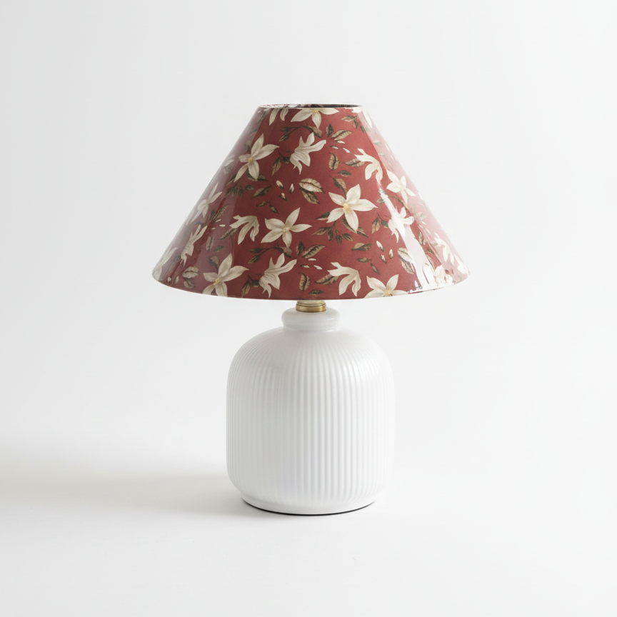 Selisia lampada da tavolo floreale