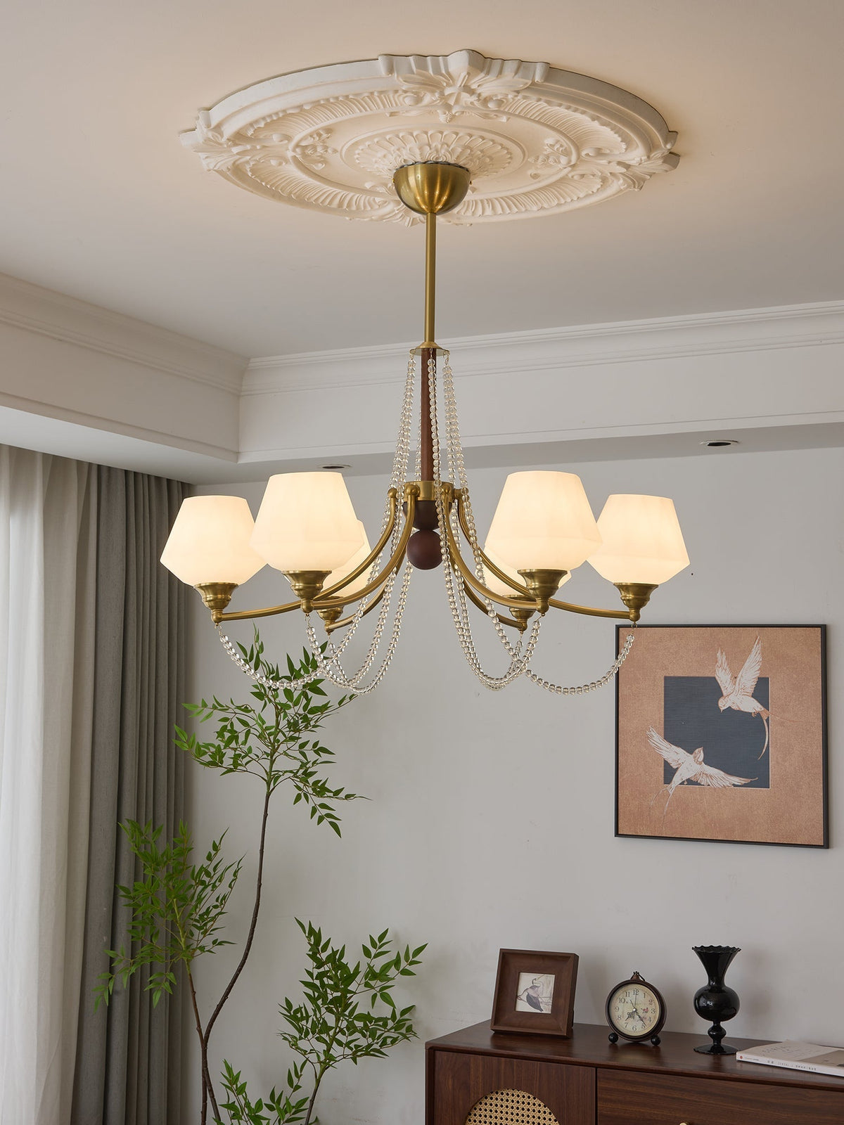 Othaus lampadario Eleganza vintage in legno Tradizionale