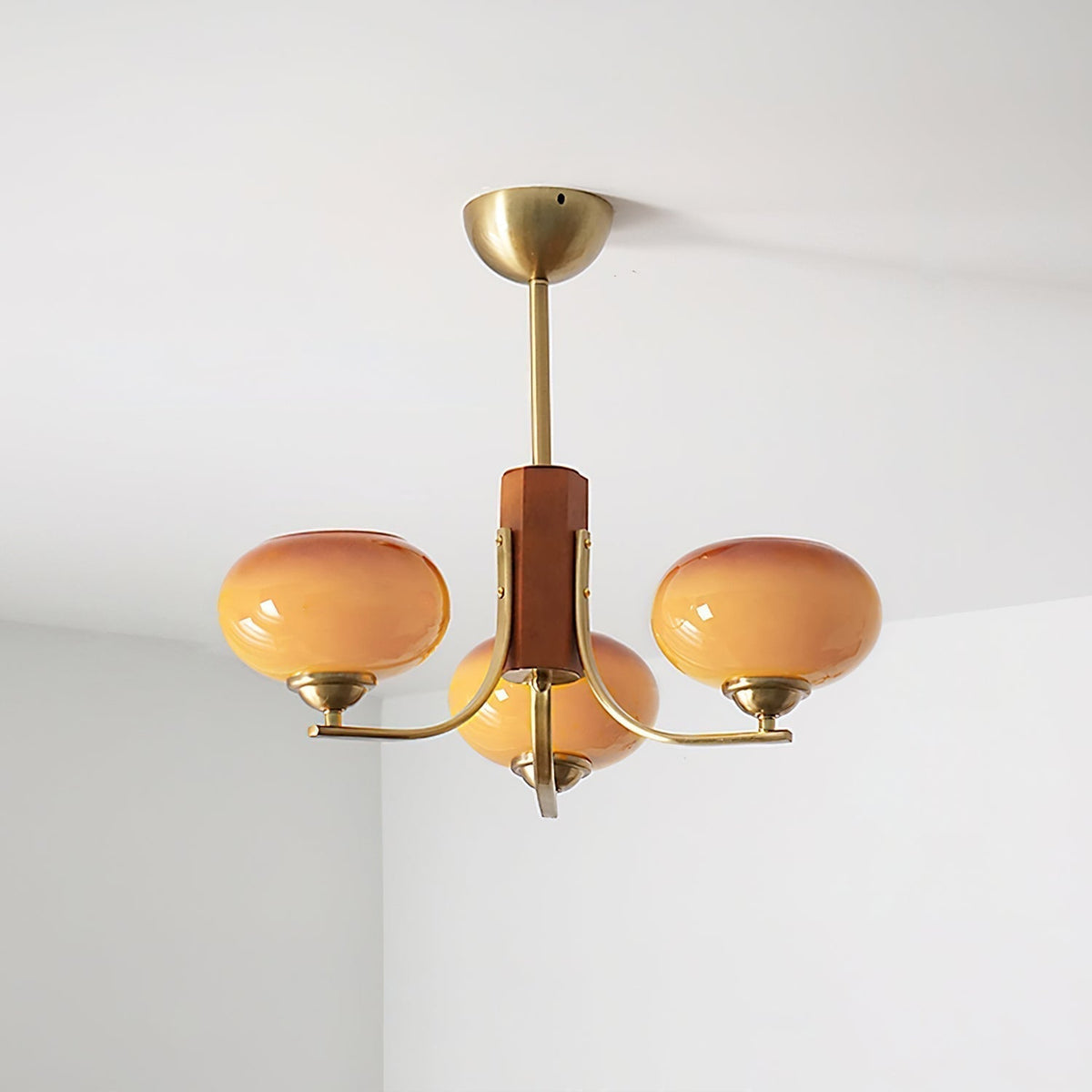 Vira 6 luci Amber vetro globo lampadario