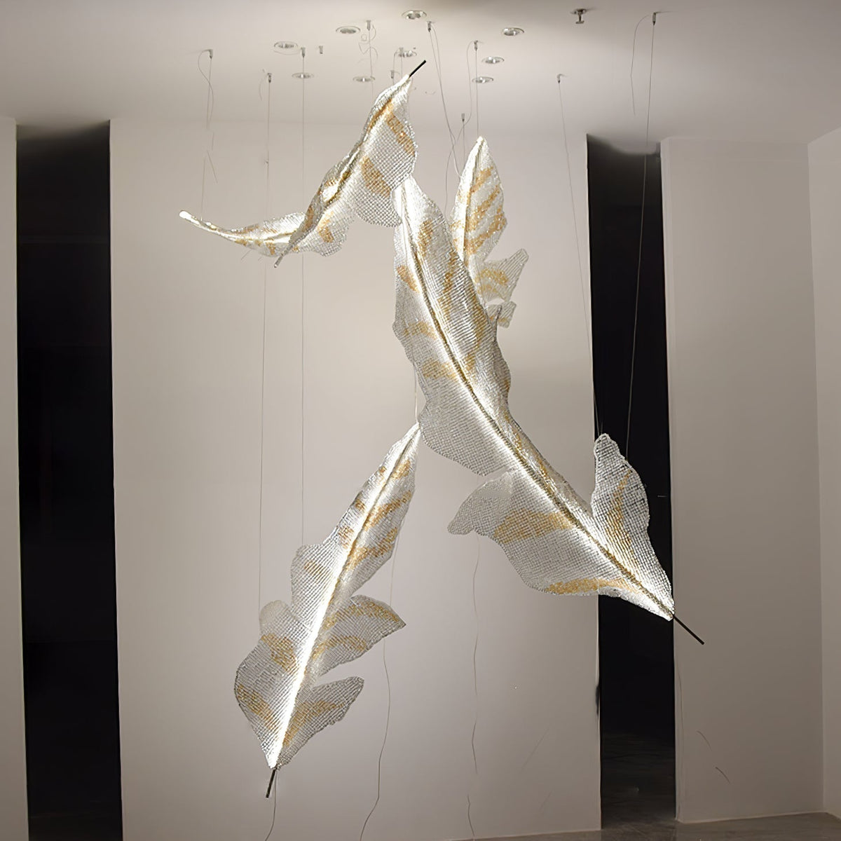 Velinine Individual Creativity Falling Leaves lampadario in vetro