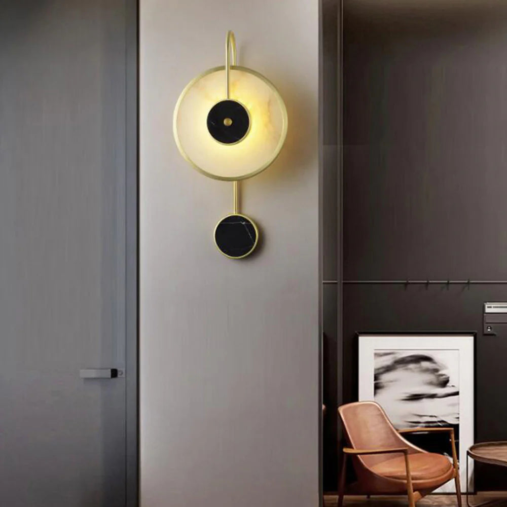Kristy Moderno Alabastro Applique Nero Verde Camera da letto Soggiorno