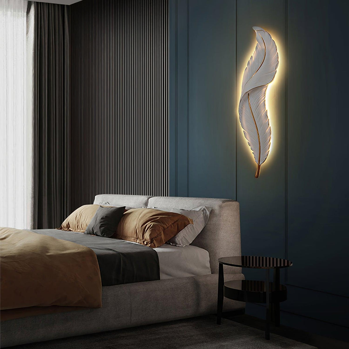 Arvess lampada da parete in resina Individual Creativity Feather
