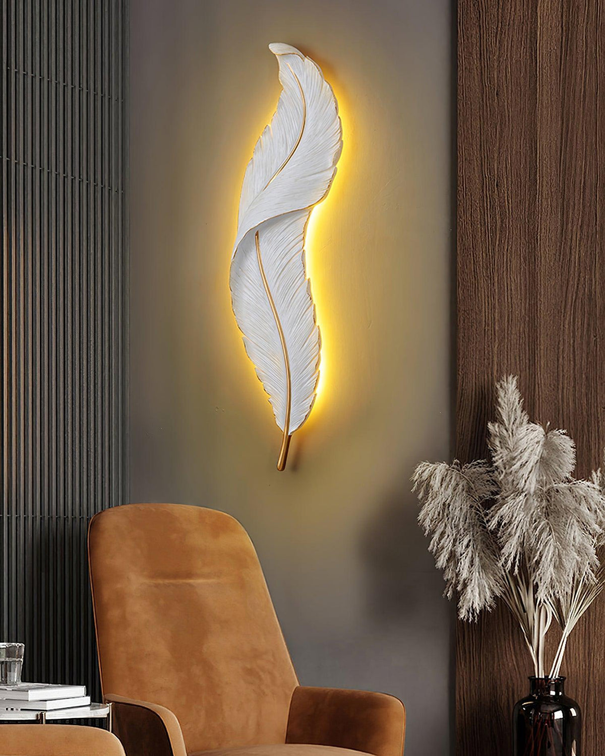 Arvess lampada da parete in resina Individual Creativity Feather