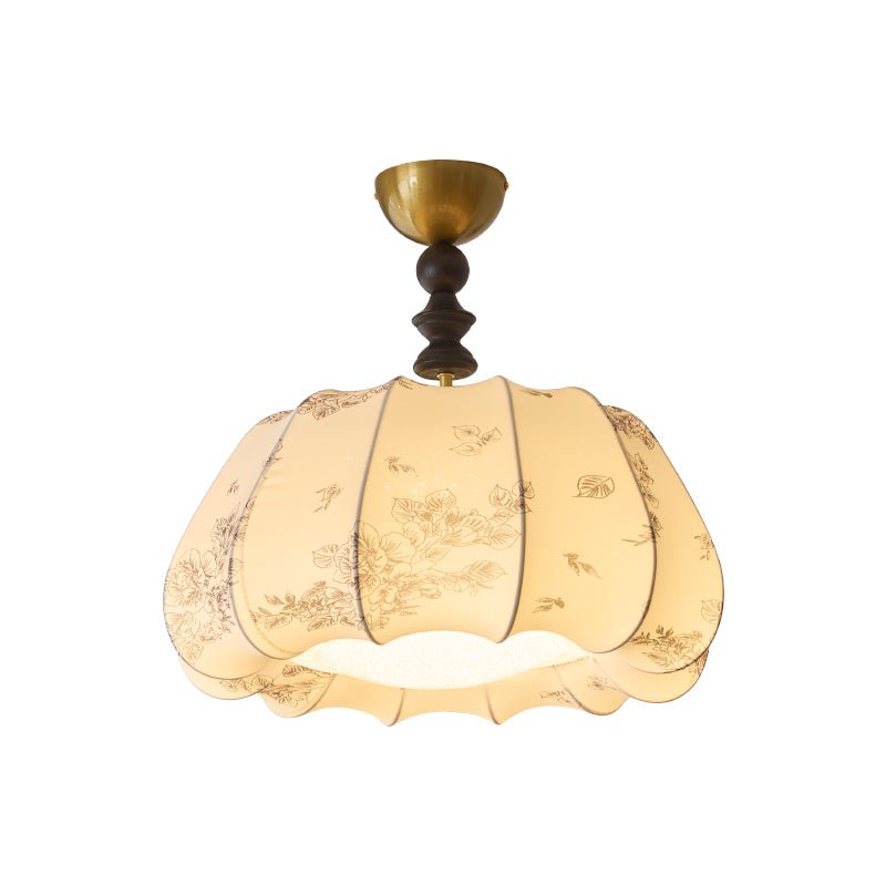 Fleurina lampada da soffitto in tessuto e legno Premium Nordic Art