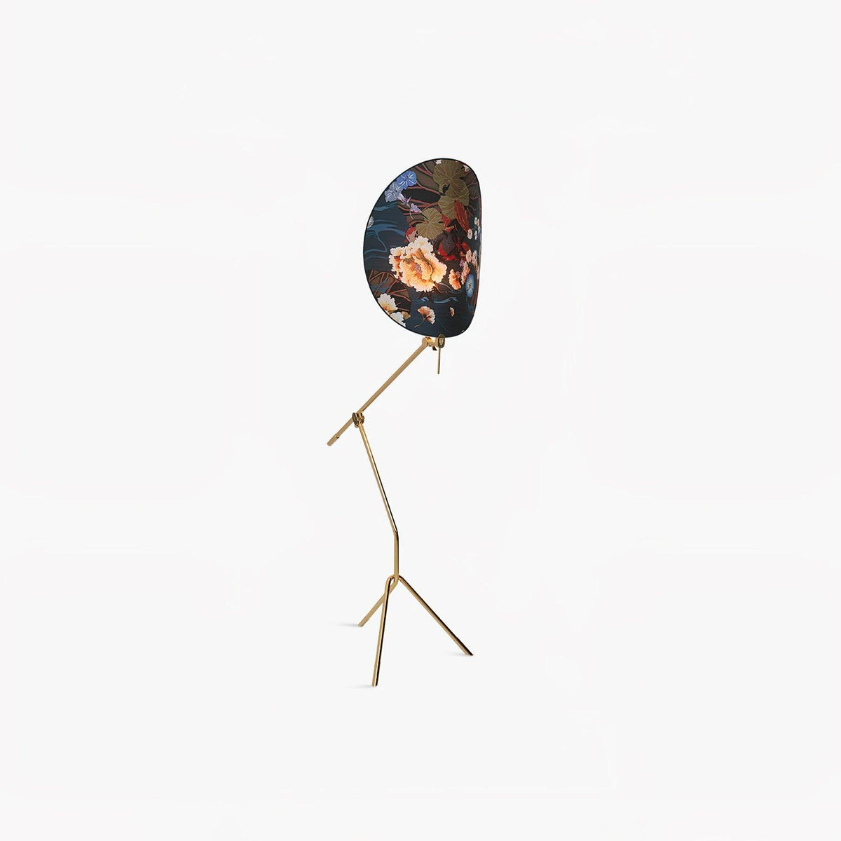 Unexin lampada da terra in ottone