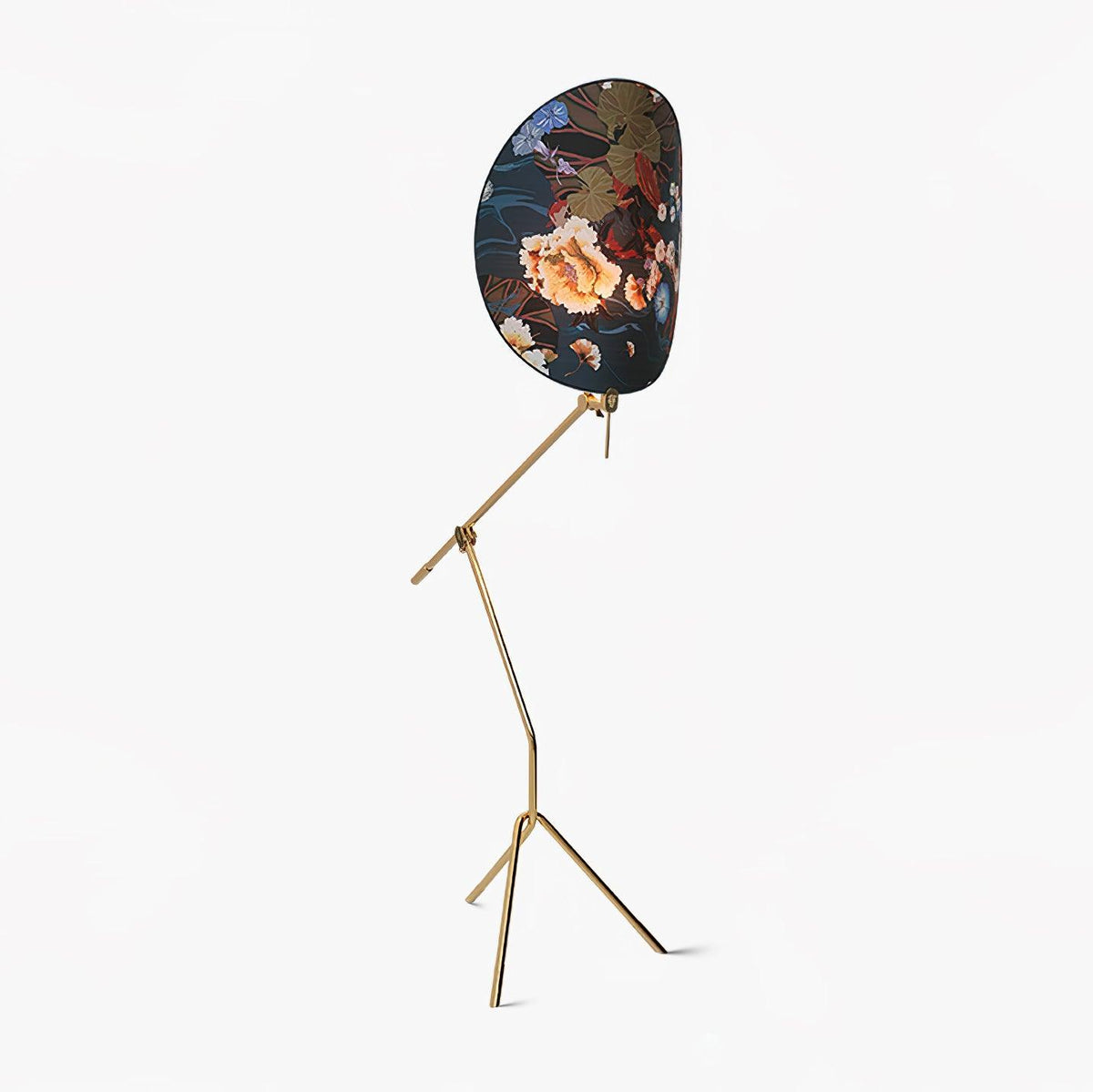 Unexin lampada da terra in ottone
