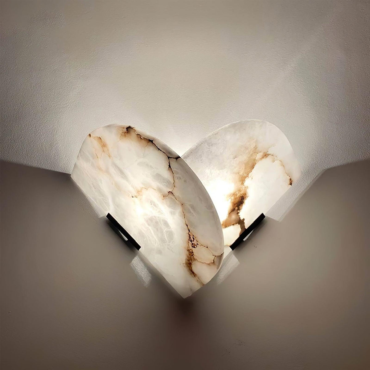 Pase Heart alabastro lampada da parete